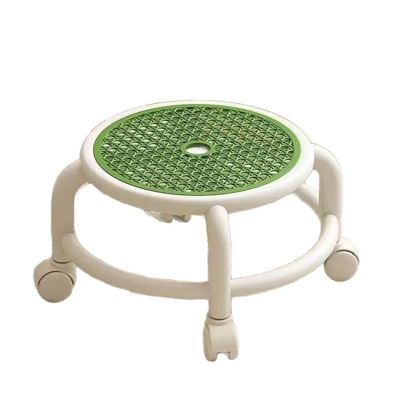 Universal Wheel Summer Pulley Small Stool  Living Room Floor Cleaning Small Round Stools Door Small Shoe Changing Seatings