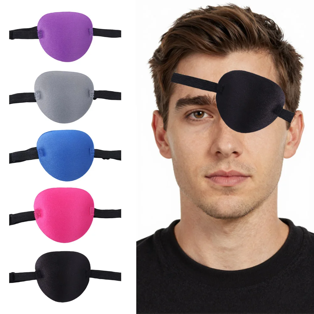 Concave Eye Patch 3D Single Eyepatch Adjustable Soft Single Eye Patch Cover Breathable Amblyopia Eye Mask for Adults/Children