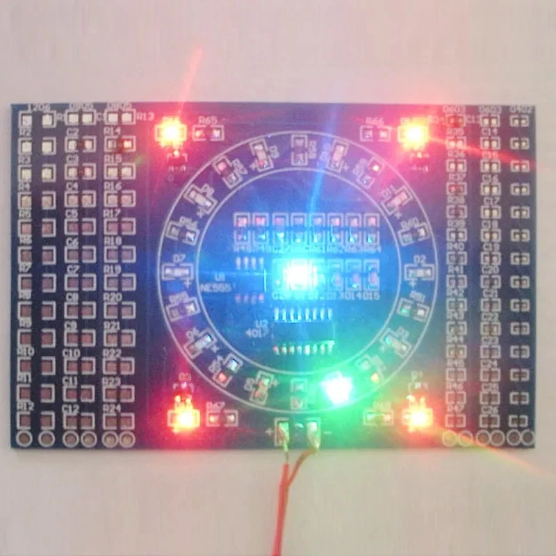 CD4017 Rotating LED SMD NE555 Soldering Practice Board DIY Kit Fanny Skill Training Electronic Suit