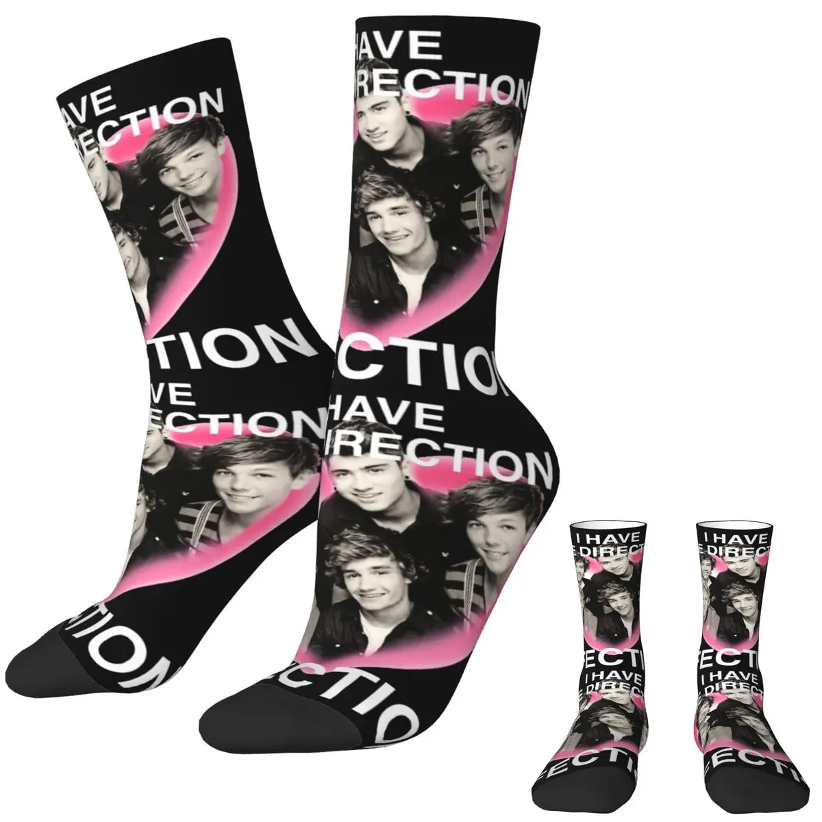 I Have A One Infection Direction Music Pop Band Socks Kawaii Stockings Men Medium Soft Cycling Socks Autumn Anti-Slip Socks