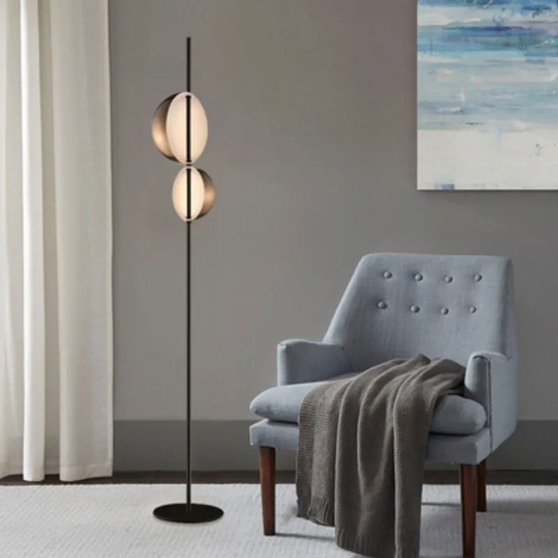 Living room floor lamp, Nordic metal bedroom now study sample analysis room dimmable led
