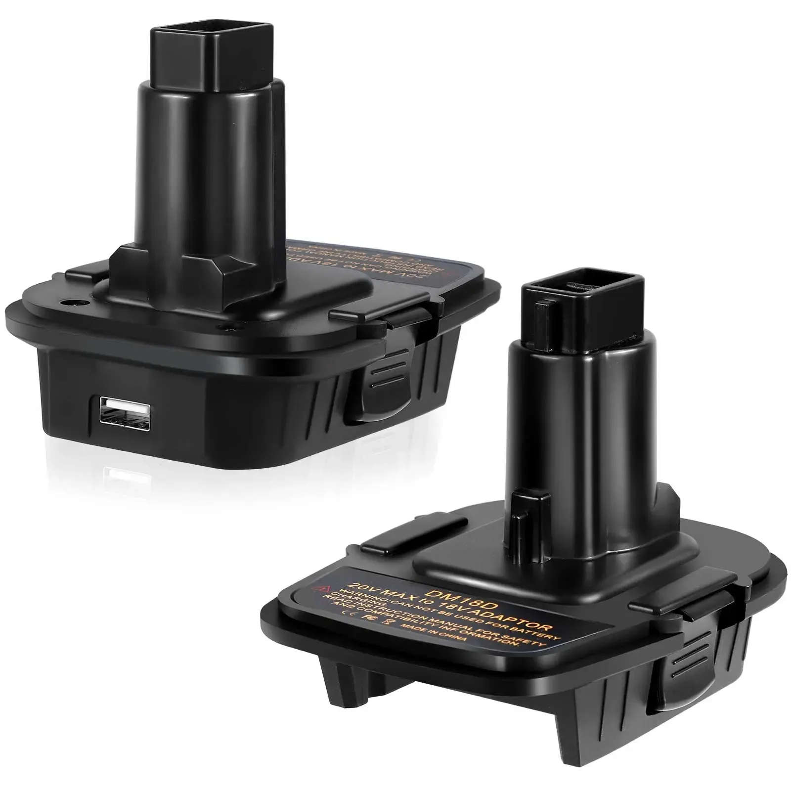 DM18D Battery Adapter For Dewalt and Milwakee  20(18)V Li-Ion Battery Pack Convert To Dewalt Nickel Tool