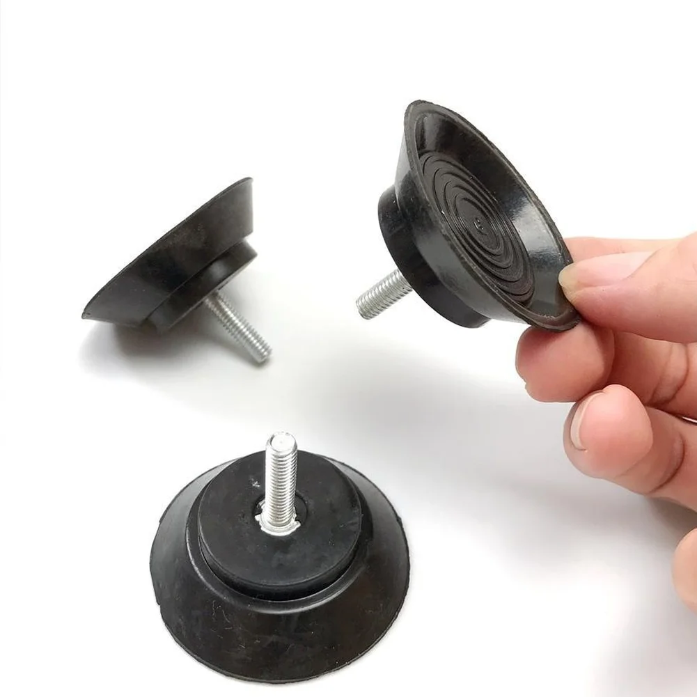ABS Reinforced Rubber Suction Cup Base for Indoor For Wooden Dummy and Punching Bag Mounting Black 13cm x 8cm x 5cm