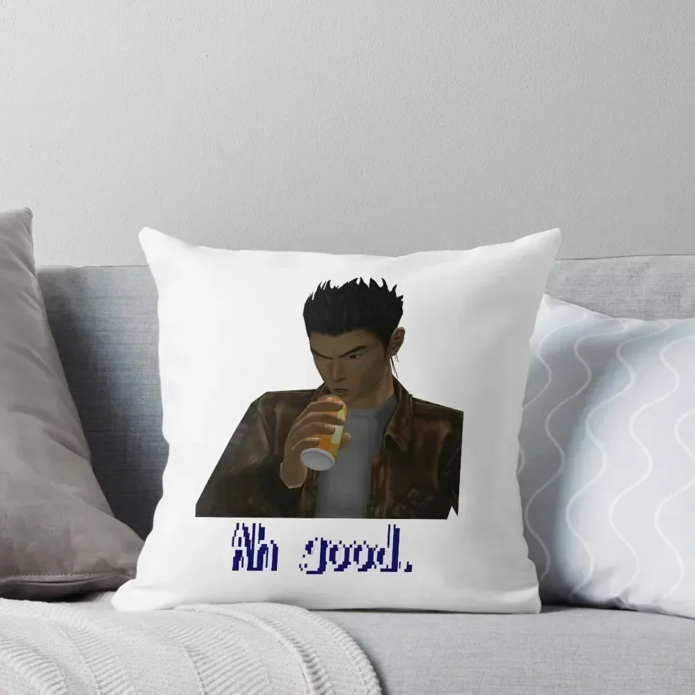 Shenmue - Ryo Drinking Ah good. Throw Pillow Marble Cushion Cover Cusions Cover pillow