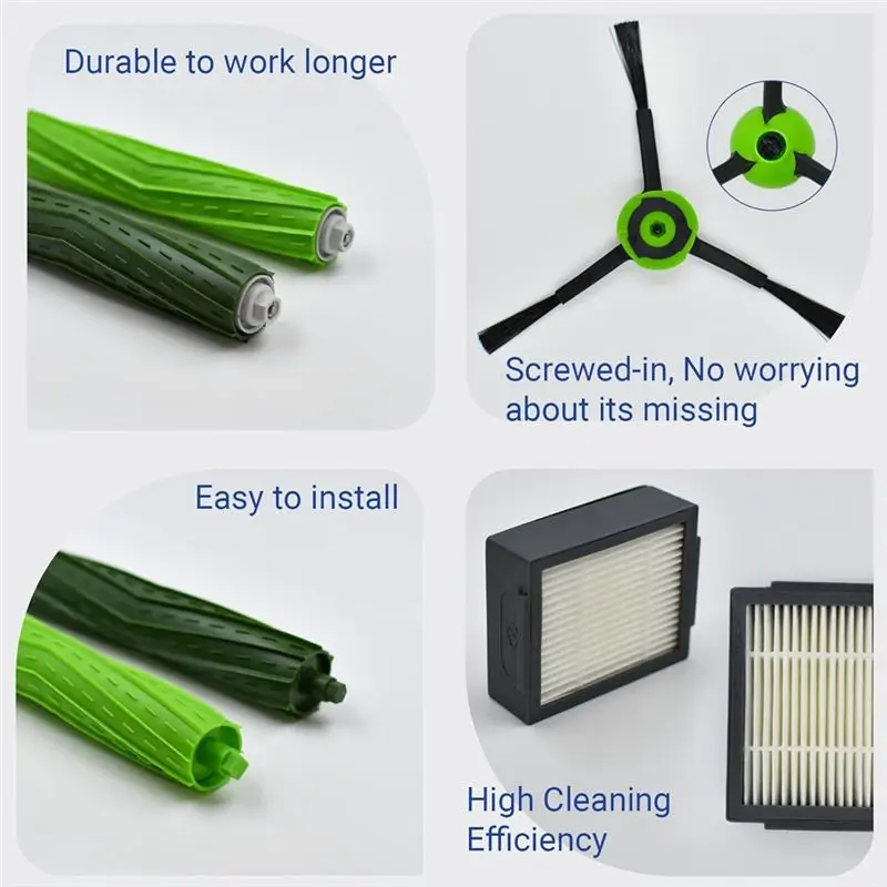 For Irobot Roomba J Series J5 J5+ J6 J6+ J7 J7+ J8 J8+ J9 J9+ Robotic Vacuum Cleaner Filter Brushes Accessories-B61B