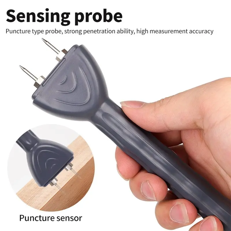 【PRICE-DROP!】MS7100 For Wood Bamboo Digital Moisture Meter 0-80% Range Pin Type Measurement Tool