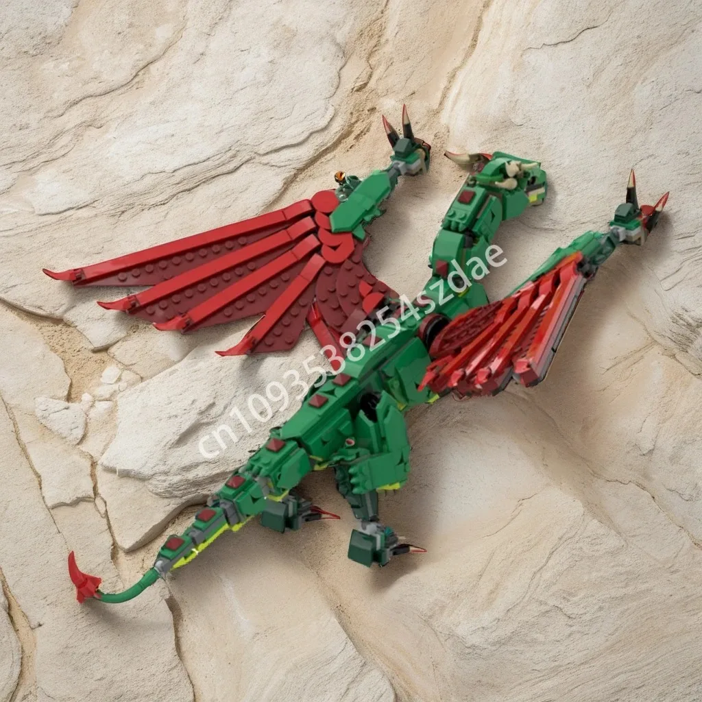 

690pcs MOC Wyvern 4-limbed Dragon Building Blocks Educational Christmas toy Gift Educational Constructing Christmas toy Gift