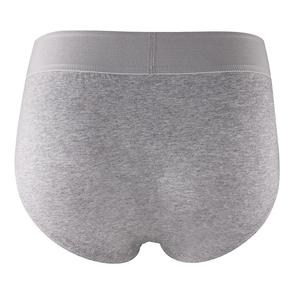 Mid Waist Men's Briefs Underwear with Solid Color Breathable Fabric and Bulge Pouch Stretch Fit for Active Wear