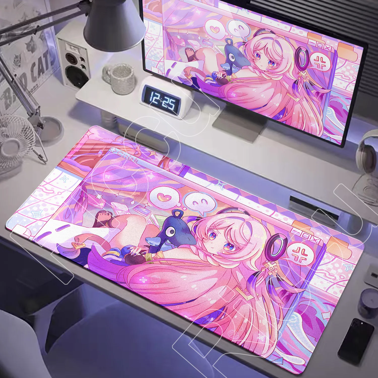 

Kawaii Genshin Impact Citlali Large Mouse Pad 900x400mm Non-Slip Rubber Gamer Computer Desk Mat Office Laptop Decor