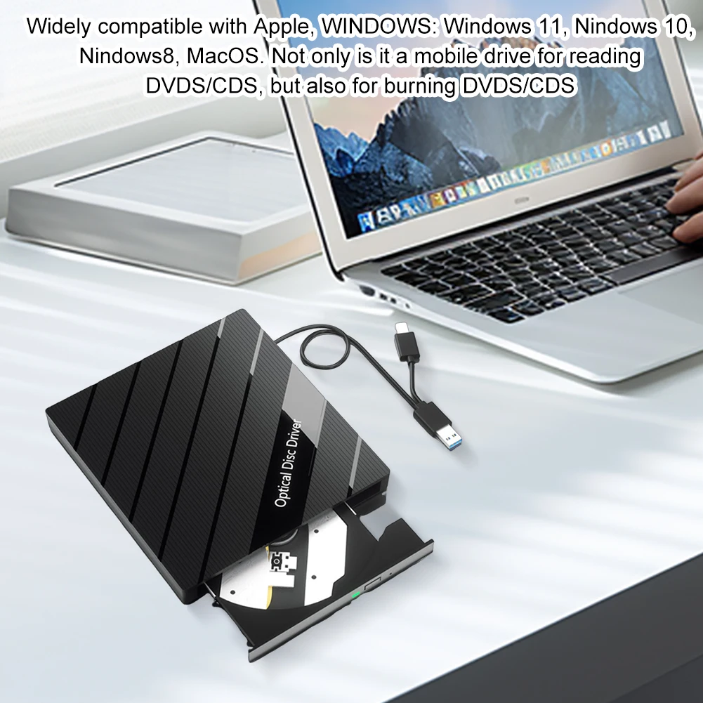 محرك أقراص بصري خارجي بالأشعة الزرقاء ، USB ، نوع C ، 7 في 1 ، CD ، DVD ، BD ، مشغل RW ، ناسخ ، كاتب مع SD ، فتحات بطاقة TF للكمبيوتر الشخصي ، الكمبيوتر المحمول #5