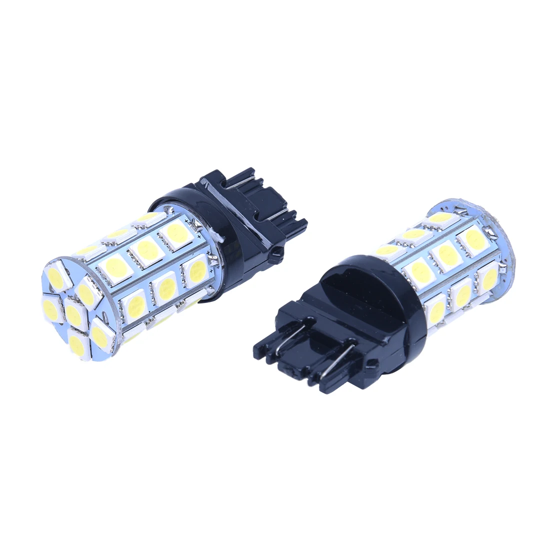 

2X T25 W21/5 W 3157 7443 ксеноновая белая 27 5050 SMD стандартная лампа 12 В лампа для автомобиля