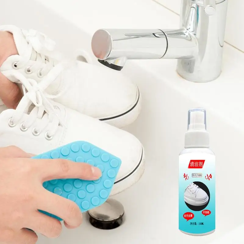 Shoe Cleaner Spray White Boot Cleaning Agent Yellow Stain Remover For Sneakers Waterproof Cleaning Spray household cleaning tool