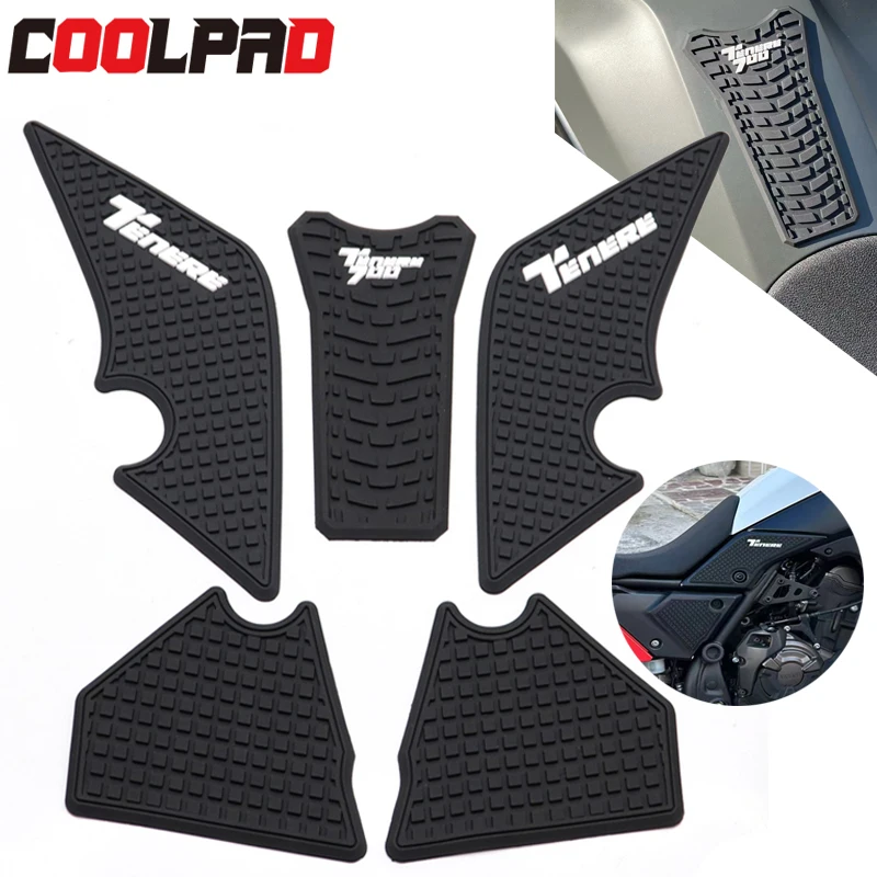 

For YAMAHA Tenere 700 Rally T700 XTZ 690 T 700 Motorcycle Accessories Non-slip Side Fuel Tank Stickers waterproof pad stickers