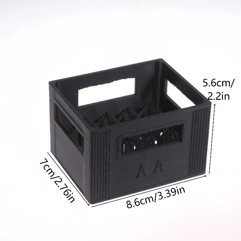 3D Printed Beer Crate Style Battery Storage Case No. 5 Aa No. 7 Aaa Battery Basket Stackable Batteries Storage Box Home Decor