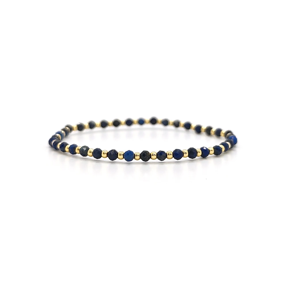 Vlen Boho-Perlenarmband für Damen, bunte Stretch-Armbänder aus Naturstein, trendige Mode, zierlicher Schmuck, Sommer, Strandurlaub – Detail 19