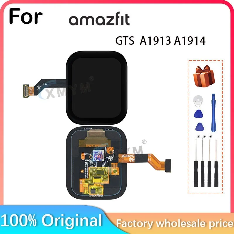 New For Amazfit GTS A1913 A1914 OLED Screen Original Touch Screen For Amazfit GTS Smart Watch LCD Screen 1.65-inch Amoled