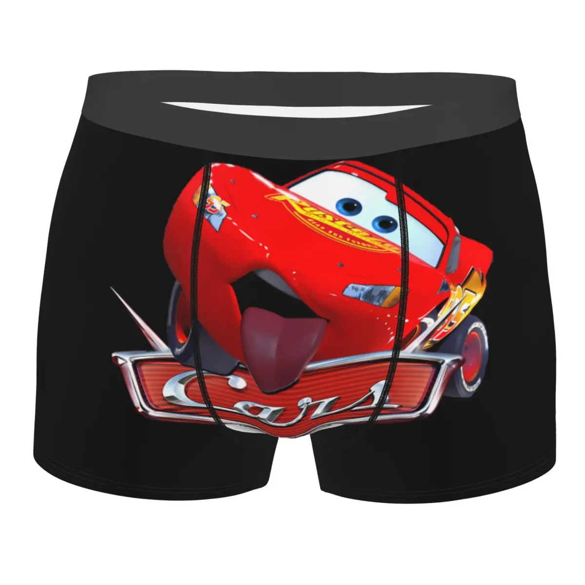 

Custom Cartoon Lightning Mcqueen Cars Boxer Shorts Men 3D Print Male Breathbale Underwear Panties Briefs