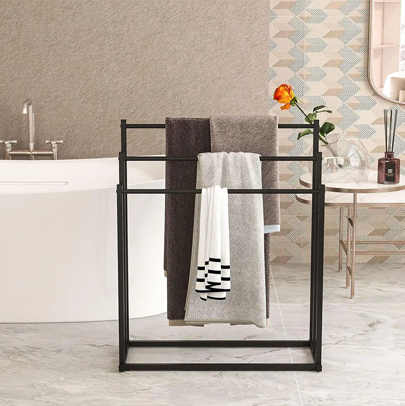 Cross-border source: large bath towel rack floor-free removable bathroom rack swimming pool towel rack