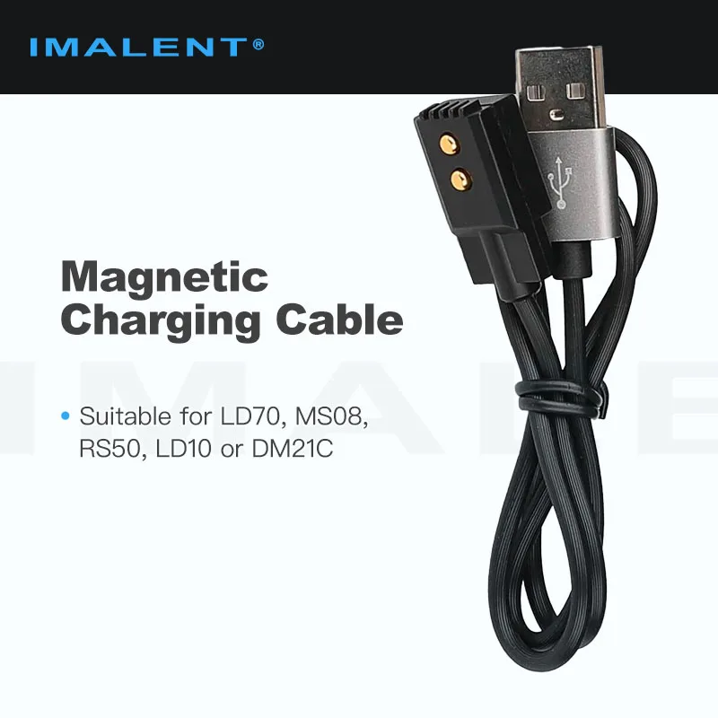 imalent cabo de carregamento magnetico adequado para lanternas ld70 ms08 rs50 ld10 dm21c 01