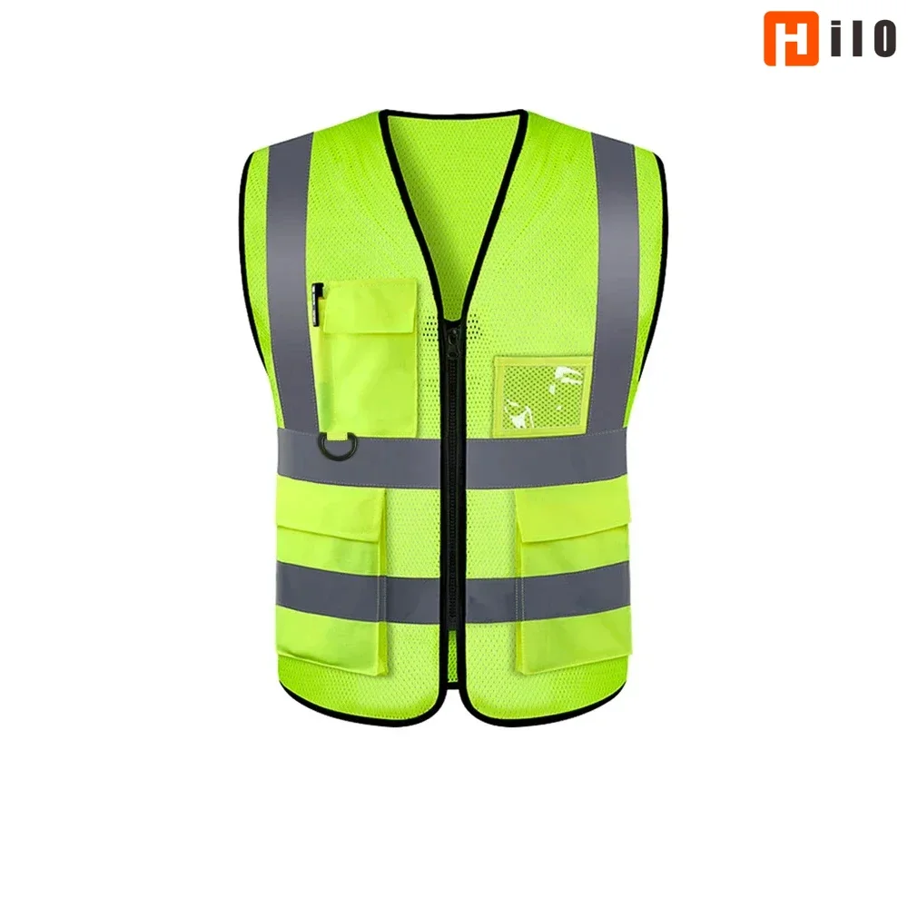 Hilo Adjustable Safety High Visibility Reflective Vest Reflective Security Vests Traffic Night Outdoor For Running Cycling Sport