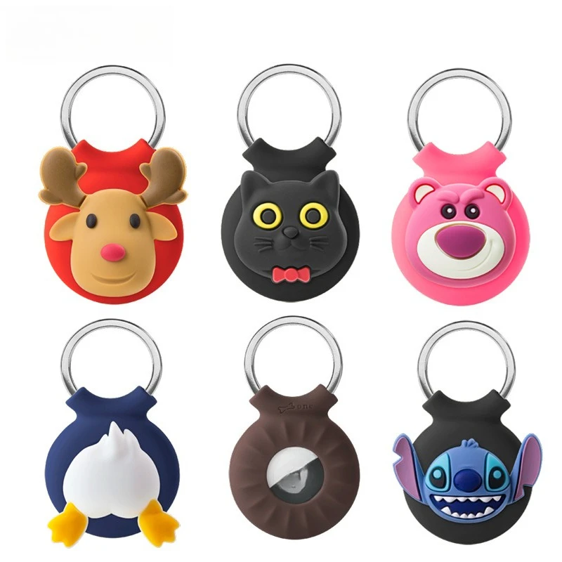 

AirTag anti-lost device silicone protective cover key hanging rope buckle pet lanyard locator protective case