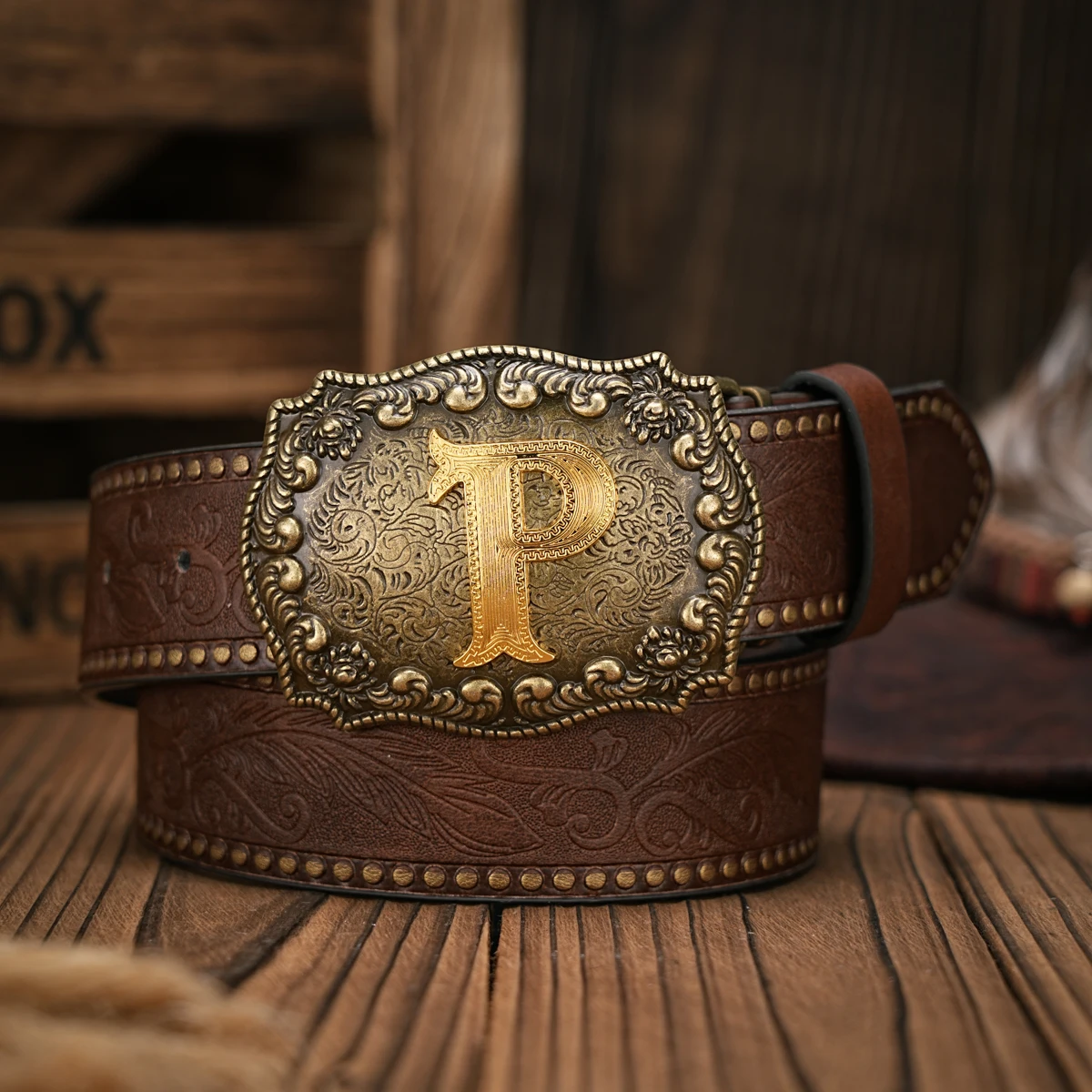 1 Stück Western-Cowboy-Gürtel - Geeignet für Männer und Frauen. Western-Gürtel mit PU-Prägung und Schnalle. Einzigartiges und Retro-Design – Detail 12