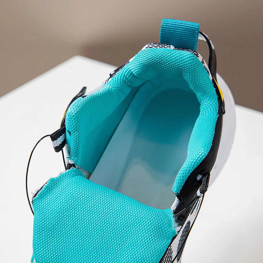 트렌드 패션 십대 어린이 스니커즈 PU 가죽 남아 여아 러닝화 인체공학적 소프트솔 아동 스포츠화