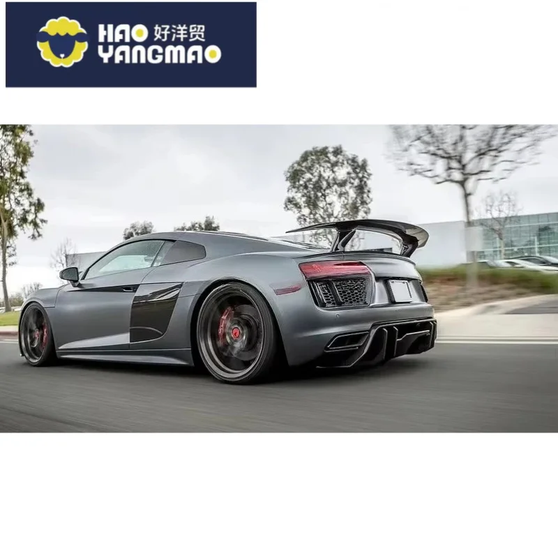 Applicable to R8 All Dry Carbon Fiber Aerokits Front Lip Diffuser Rear Wing 3k Twill Gloss