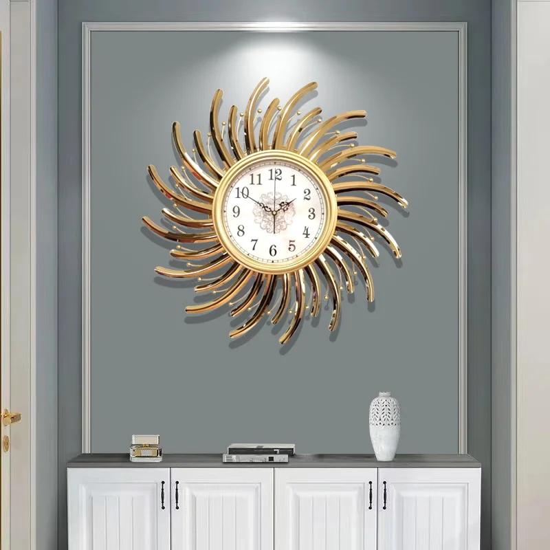Vintage Retro Antique Wall Clock Nordic Style Gold Cute Luxury Kitchen Wall Clock Digital Aesthetic Reloj Pared Home Decor Items