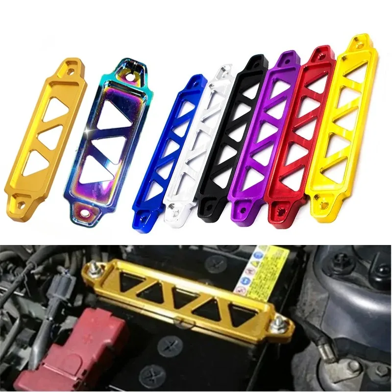 Aluminum Billet Car Battery Tie Down Fasten Bracket Holder Battery Tie Down Brace For Honda Nissan Civic Battery Mount Holder