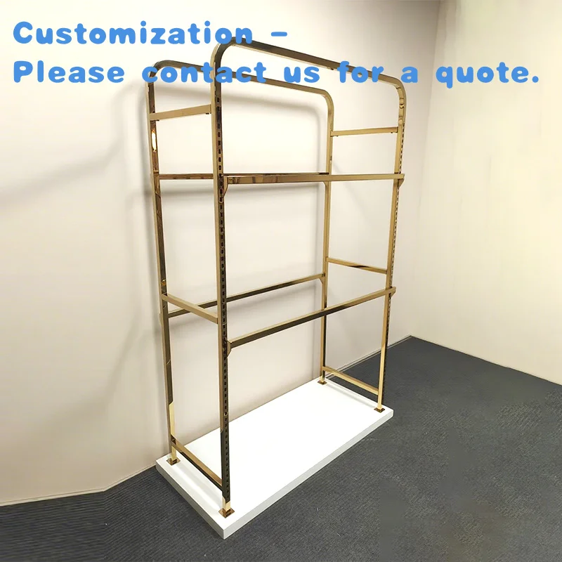 custom.Custom Stainless Steel Clothing Display Stand Store Furniture Clothes Display Racks Metal Retail Boutique Clothing R