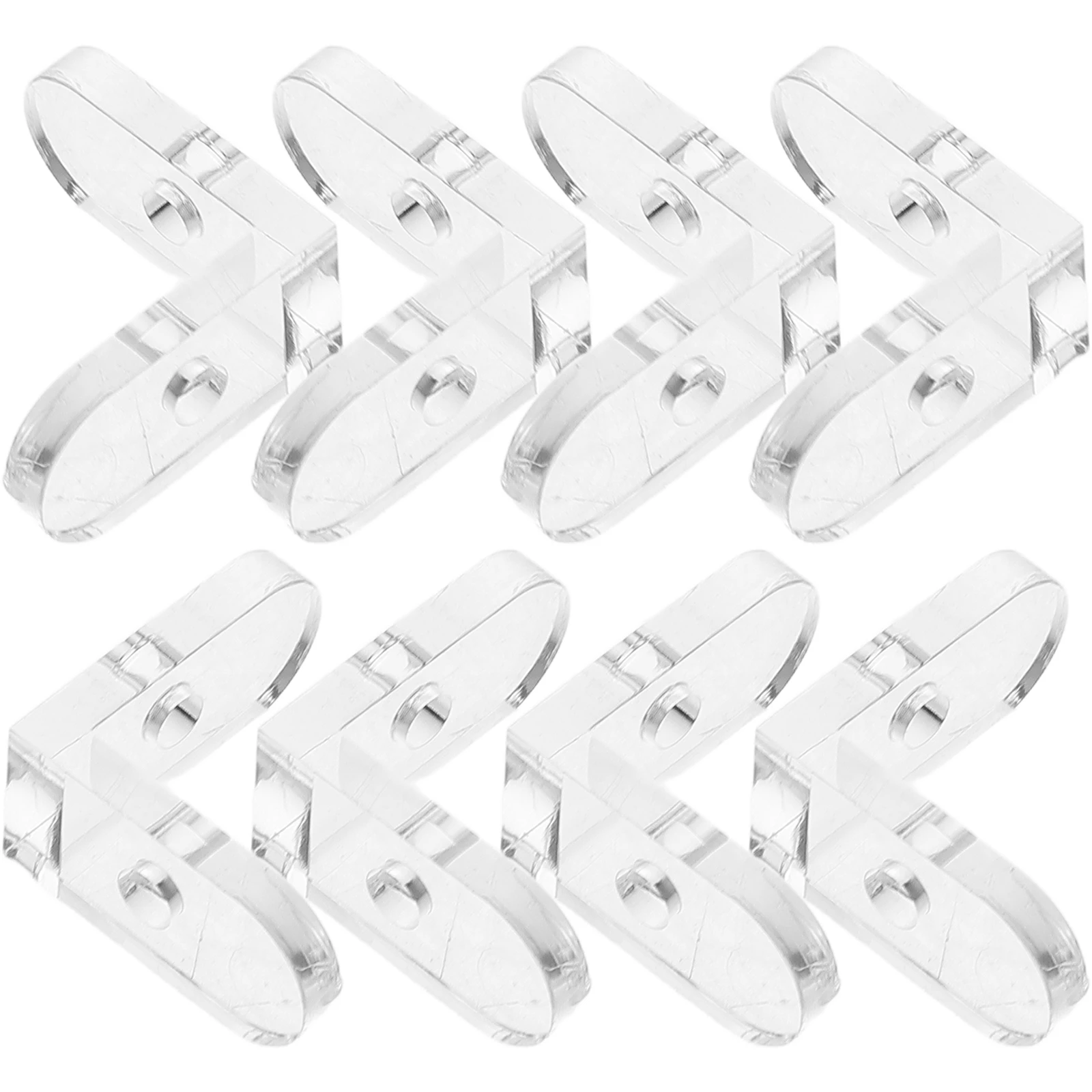 

15 Pcs Fixed Buckle Corner Code Acrylic Angle Braces Triangle Transparent Fasteners