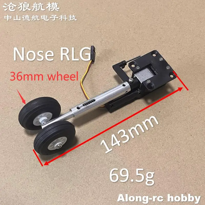 Train d'Atterrissage Rétractable de 105mm avec Roue en PU de 1 ou 2 36mm, Pièces d'Avion RC de 2 à 3kg, pour Bricolage