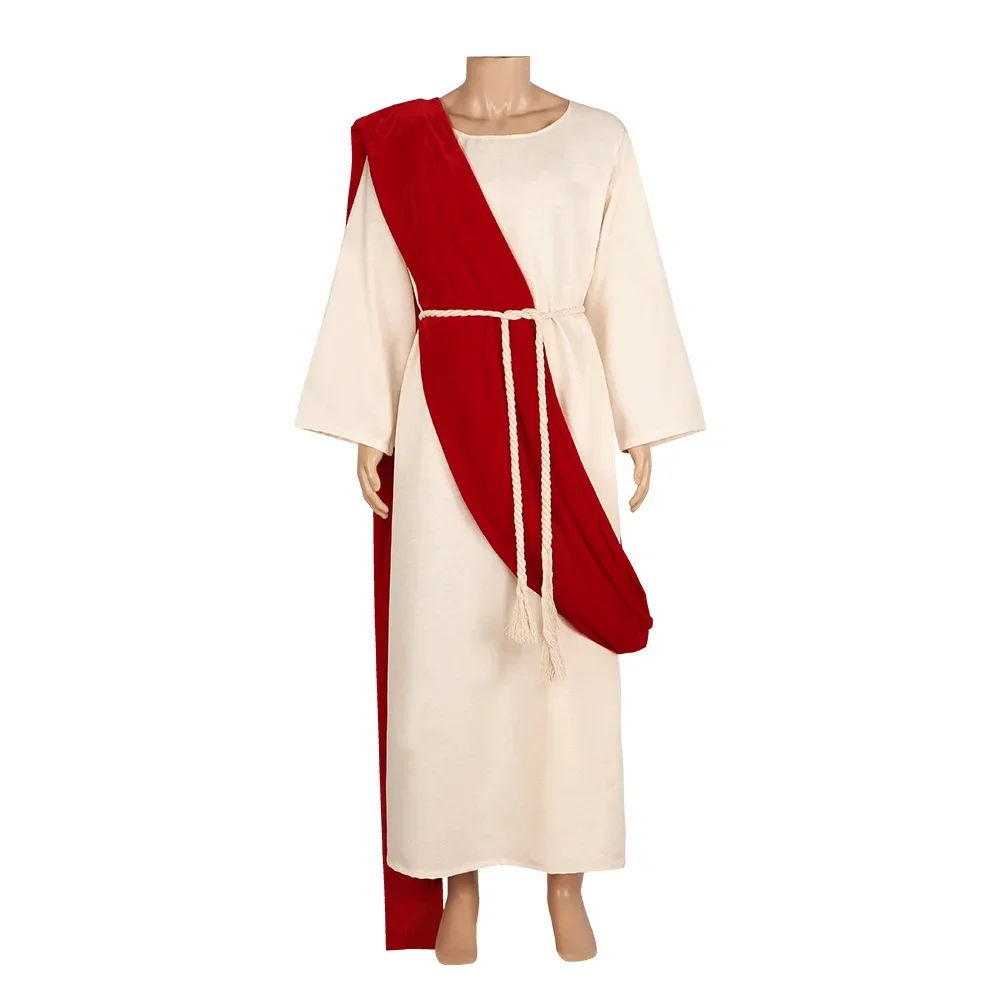 

Jesus Cosplay Ancient Greek Roman Priest Monk Costume Adult Men Plus Costume Men Christ Costume Halloween Robe