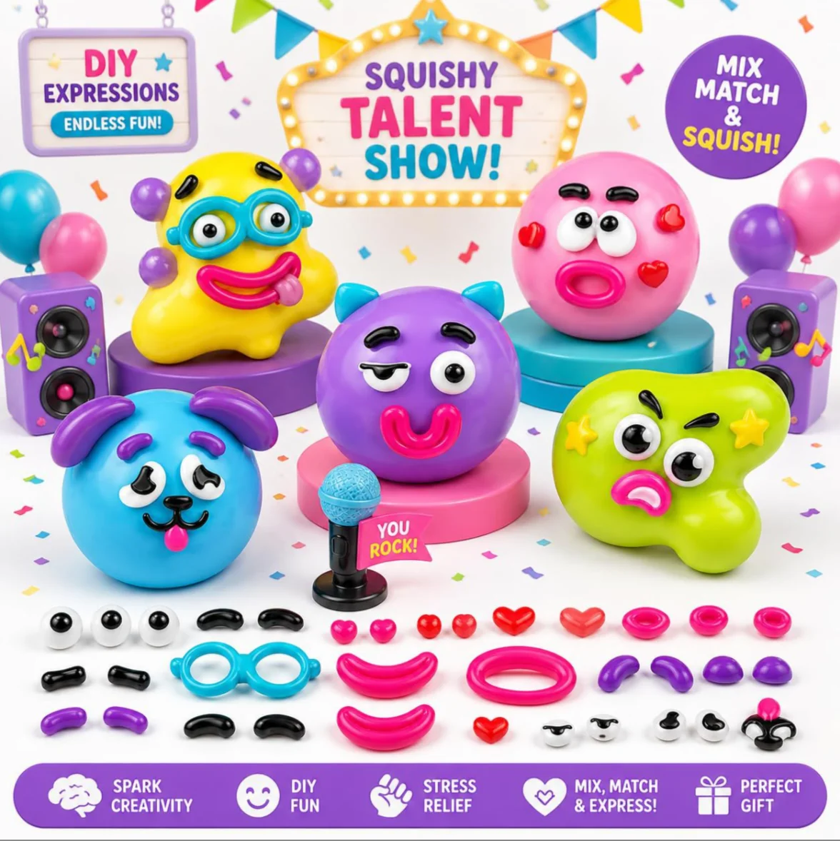 Neue Überraschungsbox mit 100+ Stück Spielzeugen, Neuartige Stressabbau-Figuren, Blindbox, Spaßiger Mystery-Fidget zur Stresslinderung – Detail 13