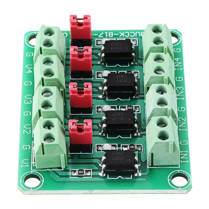 Exquisite-817 Optocoupler 4 Channel Voltage Isolation Board Voltage Control Switching Driver Module Optical Isolation Module