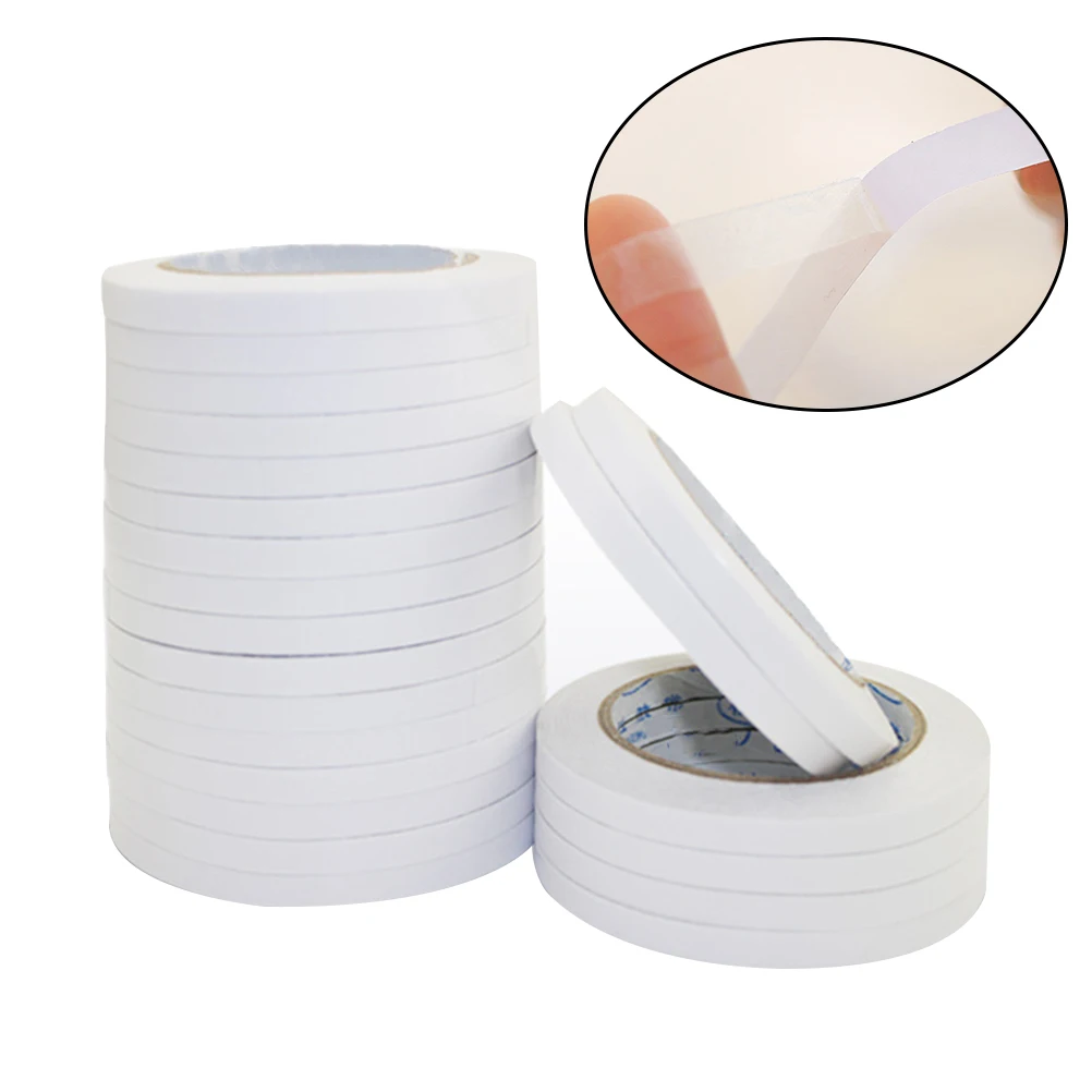 

30pcs Double-Sided Adhesive Tape Transparent Strong Sticky Craft Office School Supplies Durable Easy Peel Clean Surface Fastener