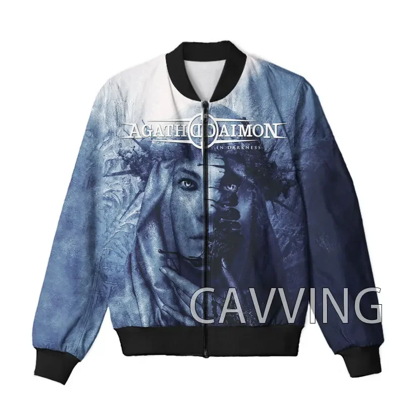 CAVVING 3D Printed  Agathodaimon Rock  Zipper Bomber Jackets Men Overcoat Mens Coat Zip Up Jackets for Women/Men