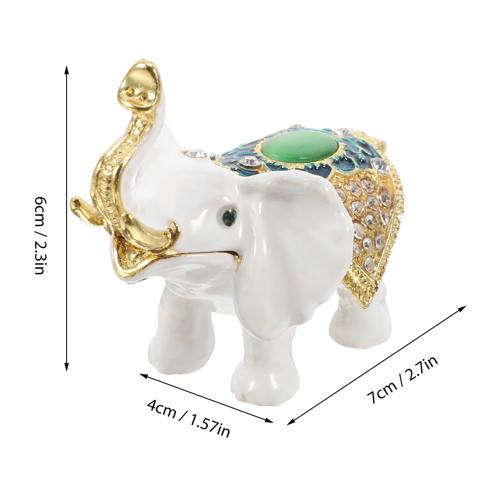 Elefant Schmuckschatulle Strass Dekor Make-up Schmuck Organizer Elefant Ring Aufbewahrung Halskette Halter Schmuckkästchen