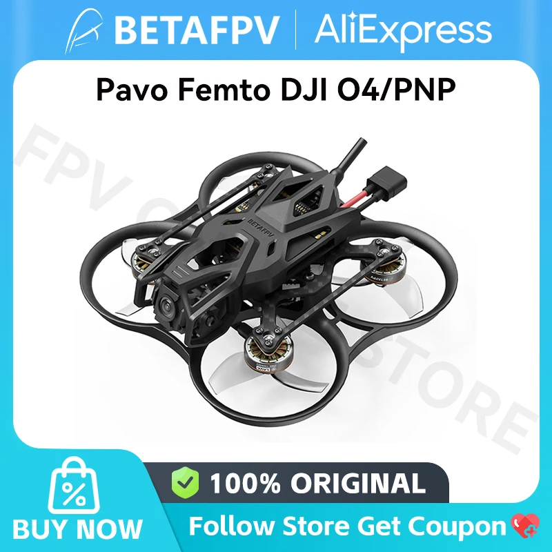 BETAFPV Pavo Femto Brushless Whoop Quadcopter DJI O4 PNP (without HD VTX) LAVA 2S 450mAh Battery NEW