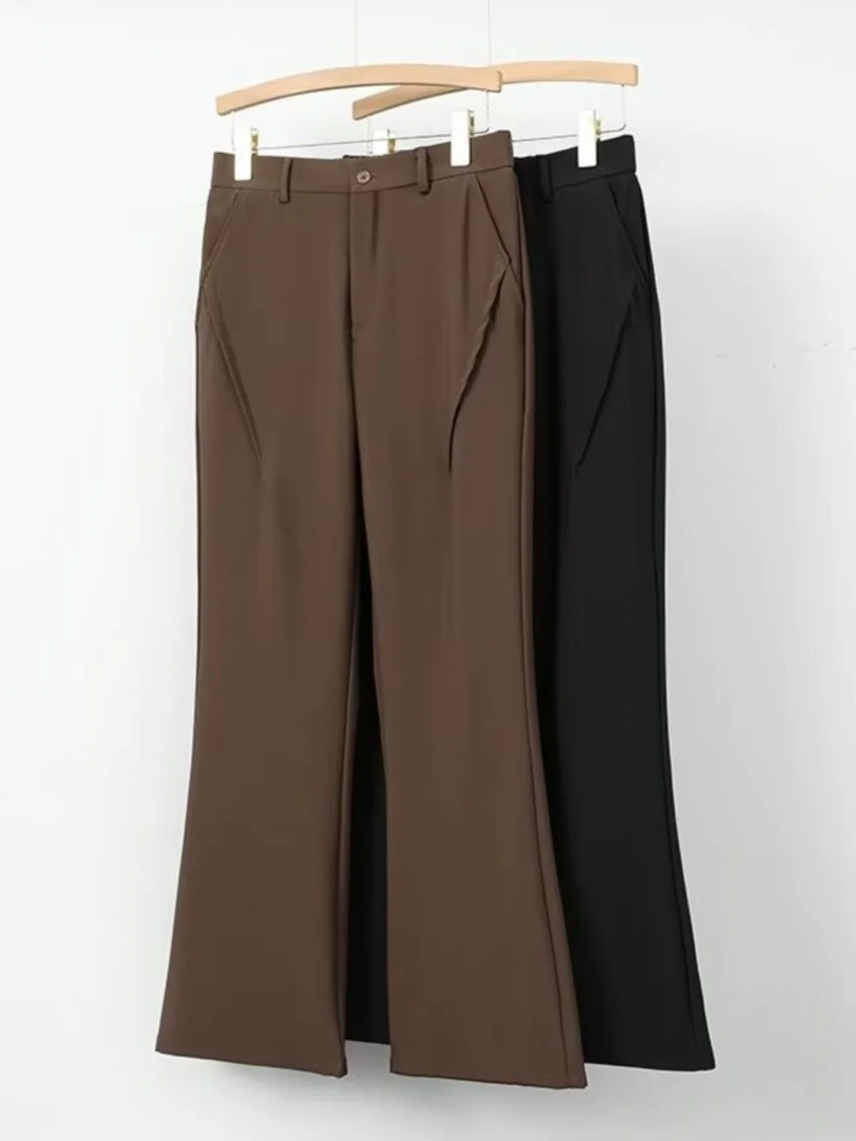 

American High Street Ice Silk Men's Summer Thin Straight Leg Pants CleanFit Trendy Brand Premium Feel Casual Floor-Length