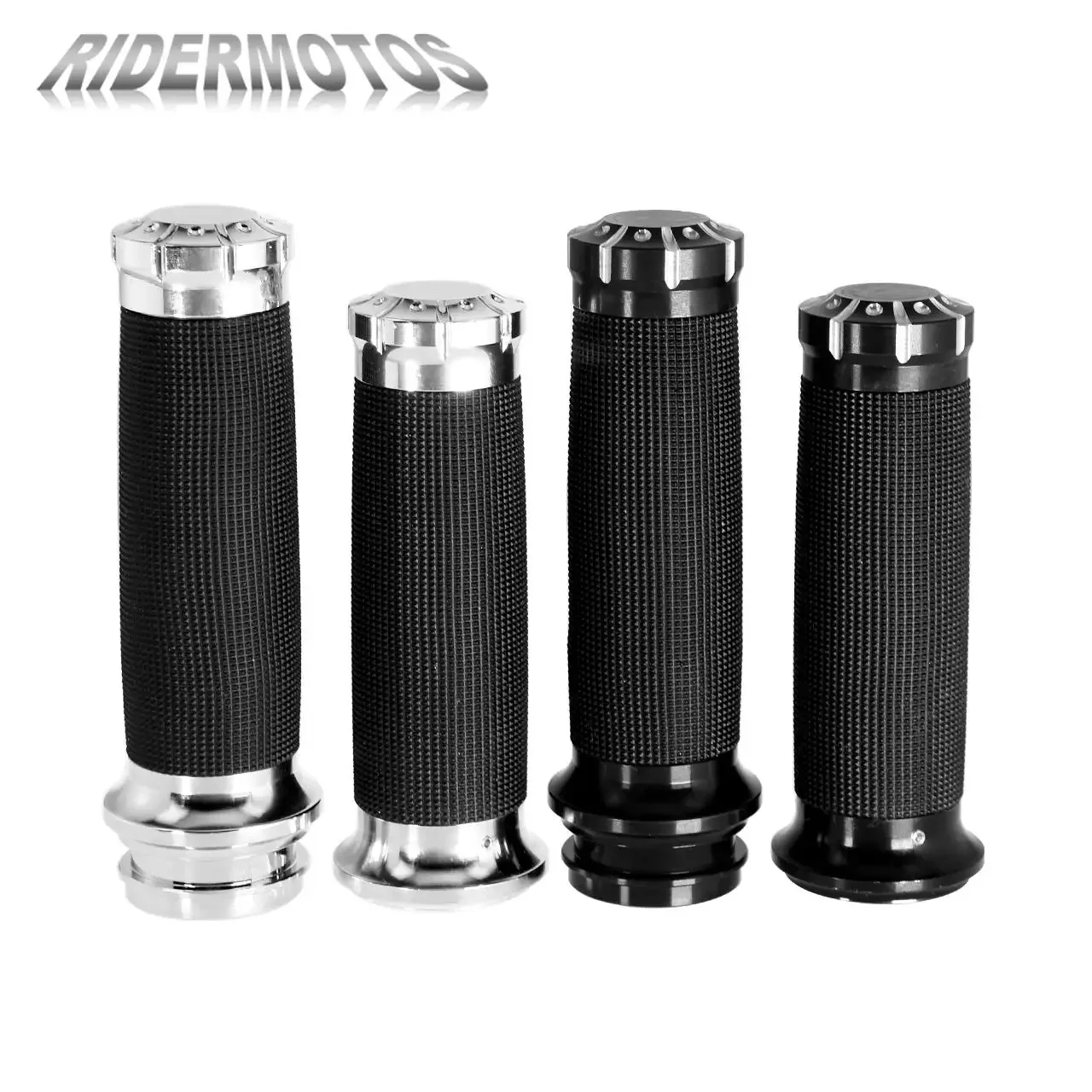 

Motorcycle 1" Handle Grips Electronic Throttle Hand Grips Handlebar Black/Chrome For Harley Softail Slim FLS Deluxe Touring FLHX