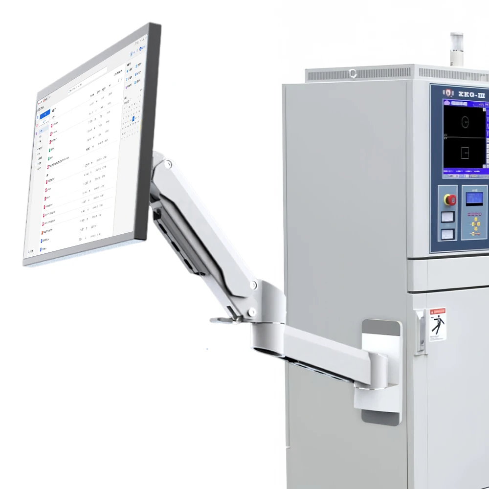 Brazo de Monitor Industrial T8-GA01-W, soporte de pantalla de cristal líquido montado en la pared, gran capacidad de peso, rotación de resorte de Gas ajustable