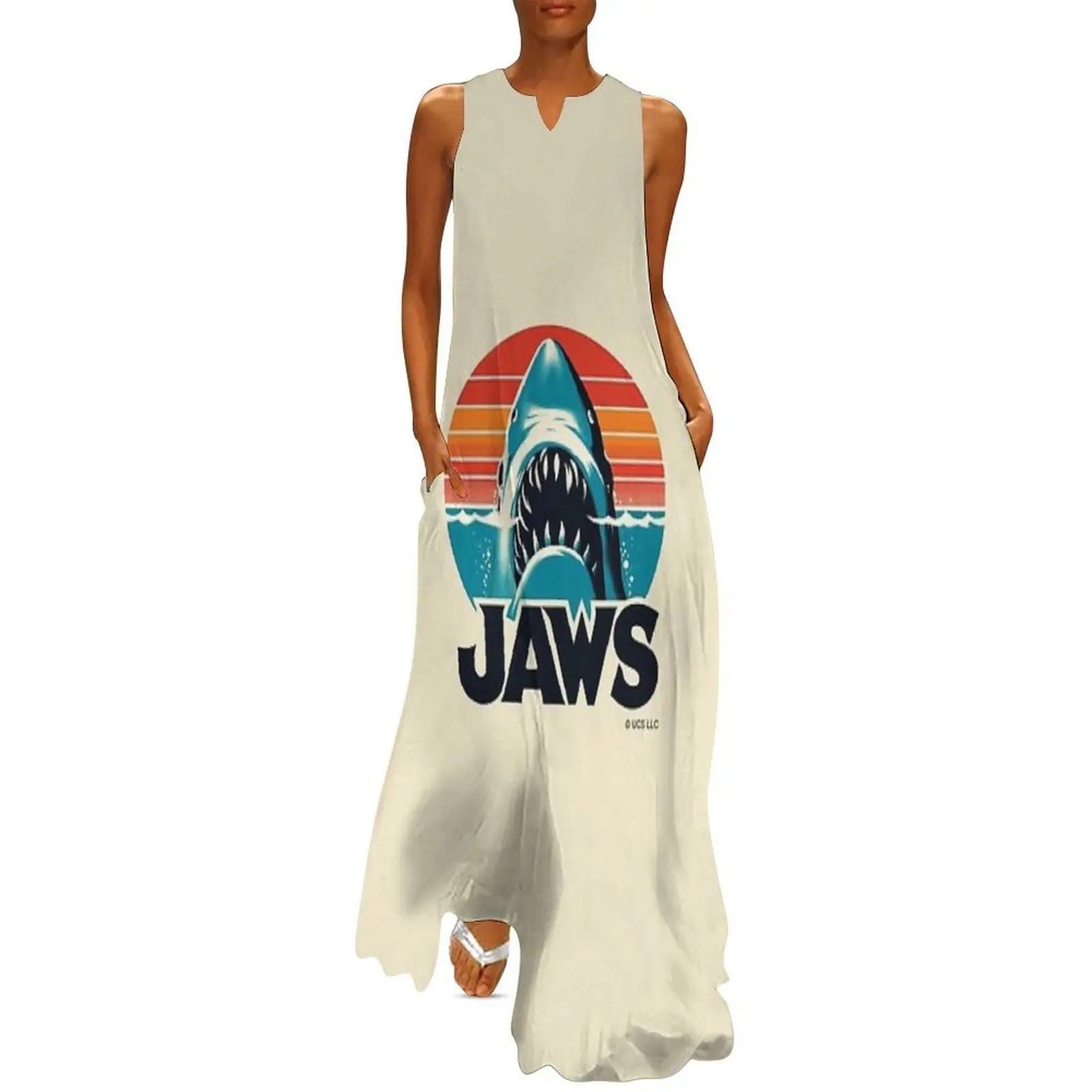 

Jaws Retro Long Dress Beachwear luxury evening dress woman for wedding sexy dress for women womens clothing