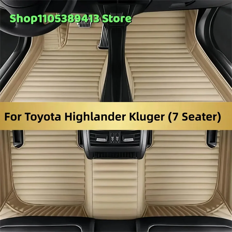 

Mats Carpets Leather Custom Car Floor Mats For Toyota Highlander Kluger (7 Seater) 2025 2026 2027 2028 Car Mat Accessories
