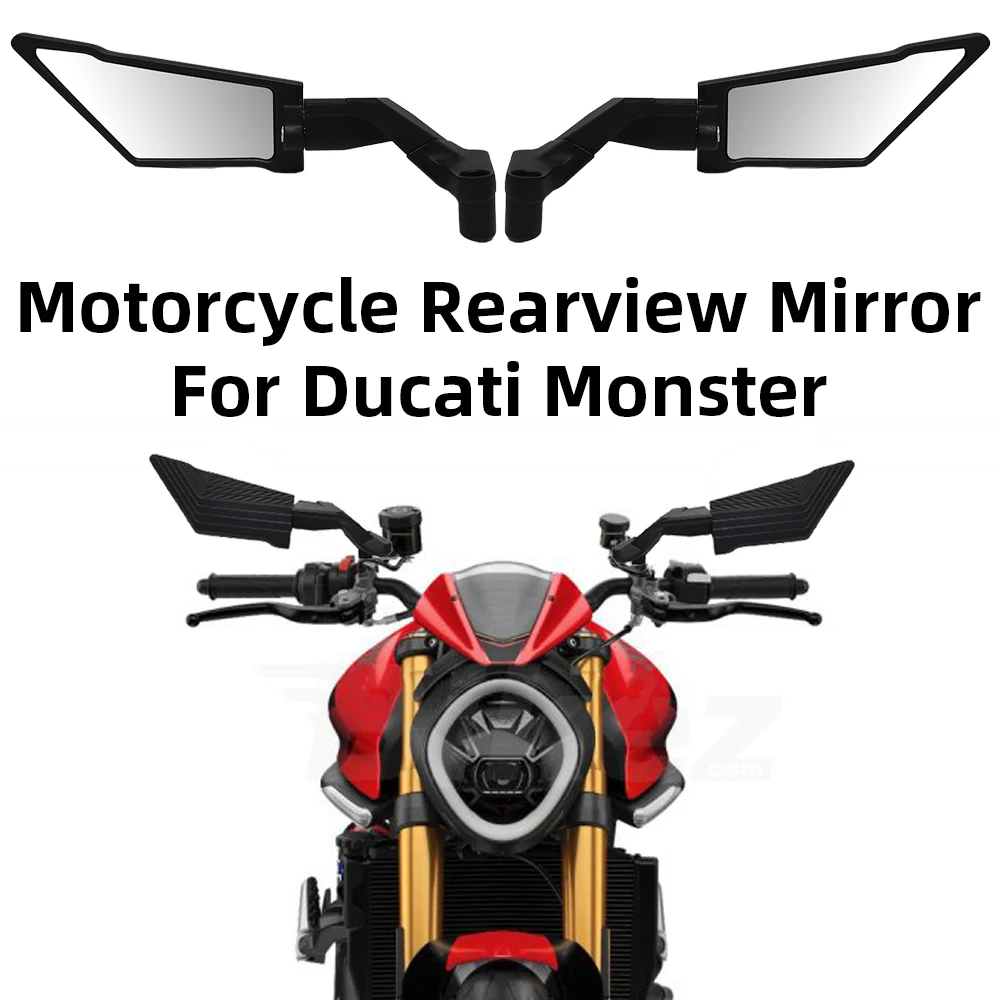 Universal Motorcycle Rearview Mirror for Ducati Monster 1200 1200S 1200R 1100 1000 950 937 900 Sports Winglets Rear View Mirrors