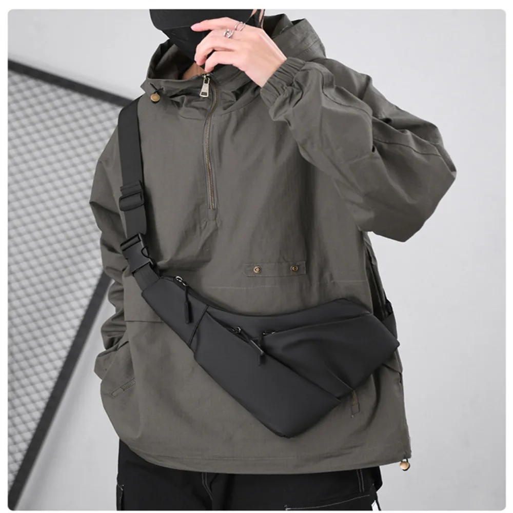 Solid Color Nylon Bag Trendy Waterproof Nylon Fashion Bag Versatile Waist Bag for Everyday Use