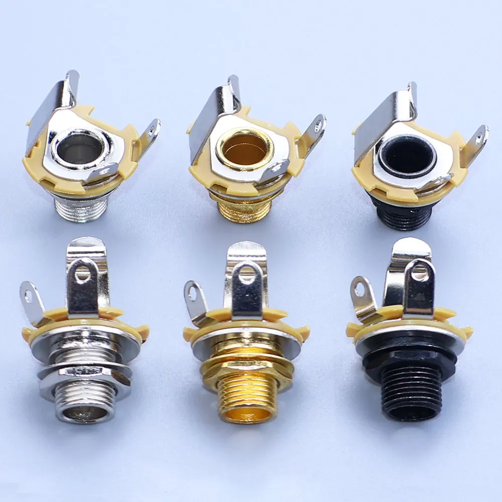 YanXi 1/2/5PCS Electric Guitar Input Jack For All Electric Guitar & Bass Guitar 1/4