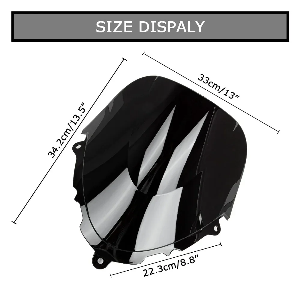 Motorcycle Windshield Windscreen Double Bubble Flyscreen Deflector Protector for Suzuki Katana GSX600F GSX750F 1998-2008