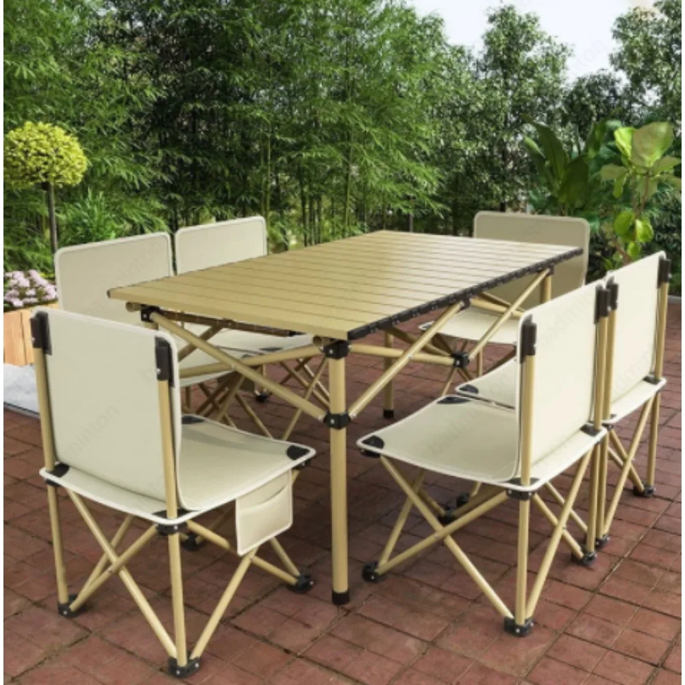 Outdoor Folding Picnic Table Portable Metal Camping Garden Barbecue Multi-purpose Table 야외 접이식 피크닉 테이블 휴대용 금속 캠핑 가든 바비큐 다용도 테이블